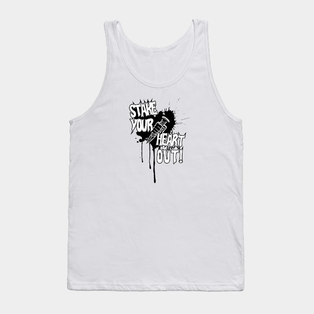 Stake your hearts out! (Black & White) Tank Top by  TigerInSpace